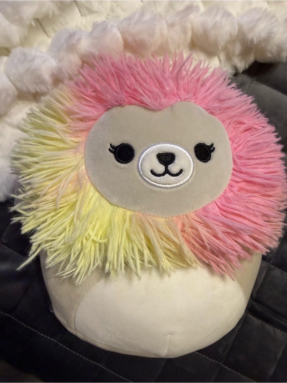Squishmallows Pink & Yellow Pastel Lion Plush